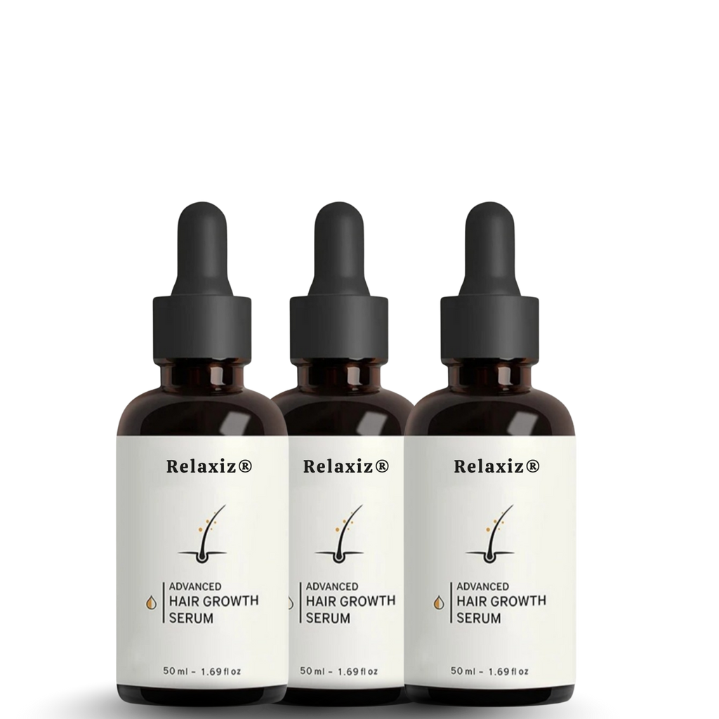 Relaxiz Hair Growth Oil 3 bottle bundle for long-term natural hair growth results