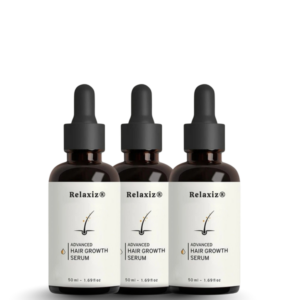 Relaxiz Hair Growth Oil 3 bottle bundle for long-term natural hair growth results